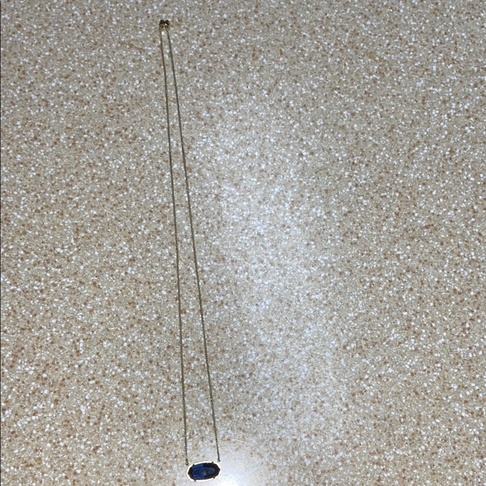 Kendra Scott Elegant Gold and Blue Pendant Necklace